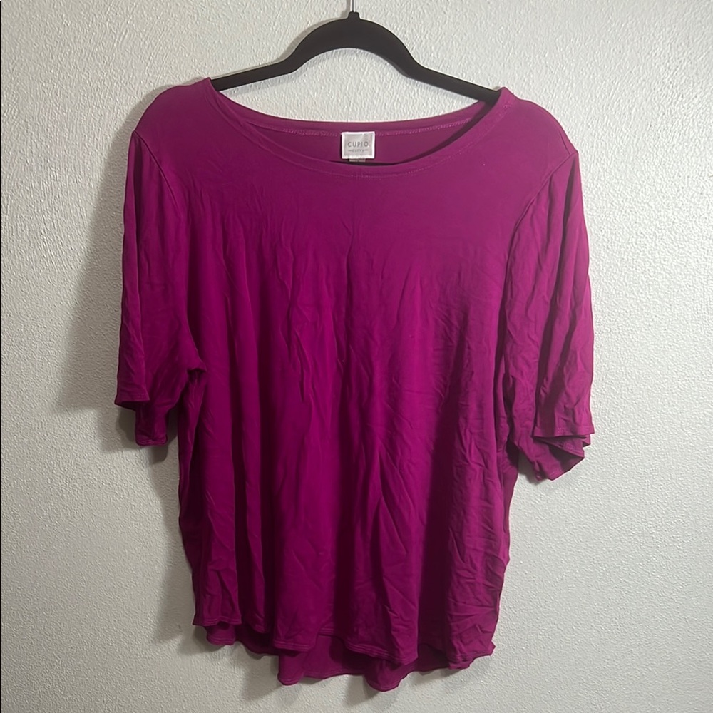 Cupio Pink Dolman Sleeve Oversized T-Shirt